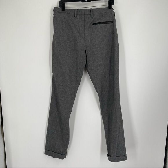 Zara Man Gray Dress Pants with Tailored Cut and Cuffed Hem - Picture 3 of 3